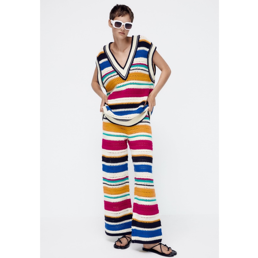 Zara Multicolor Striped Knit Set - Picture 10 of 14